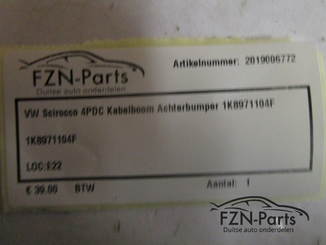 VW Scirocco 4PDC Kabelboom Achterbumper 1K8971104F