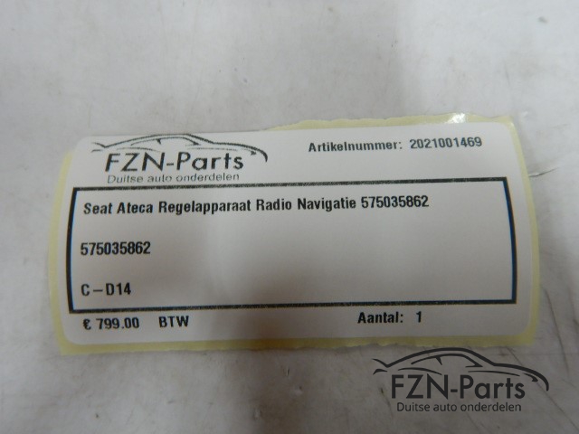 Seat Ateca Regelapparaat Radio Navigatie 575035862