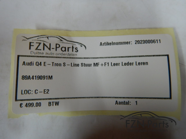 Audi Q4 E-Tron S-Line Stuur MF+F1 Leer Leder Leren