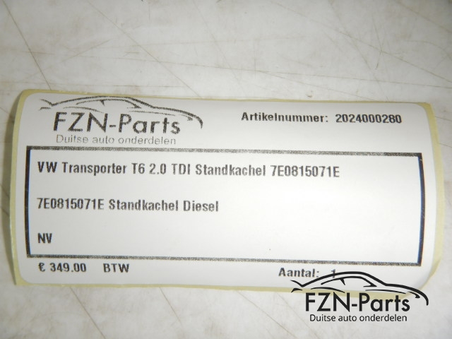 VW Transporter T6 2.0 TDI Standkachel 7E0815071E