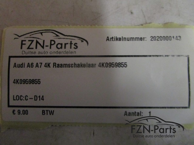 Audi A6 A7 4K Raamschakelaar 4K0959855