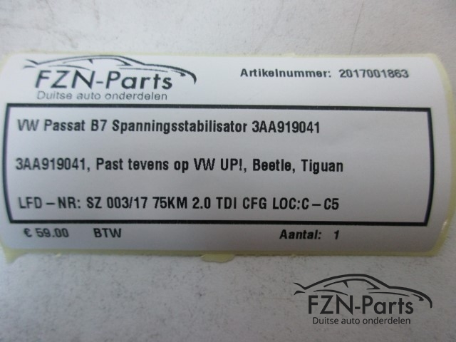 VW Passat B7 Spanningstabilisator 3AA919041