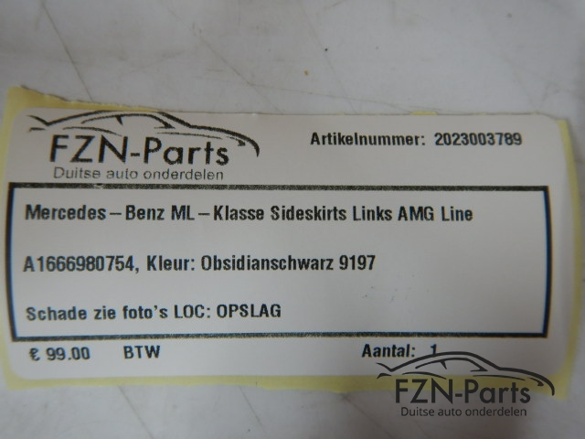 Mercedes-Benz ML-klasse Sideskirt Set L+R AMG Line