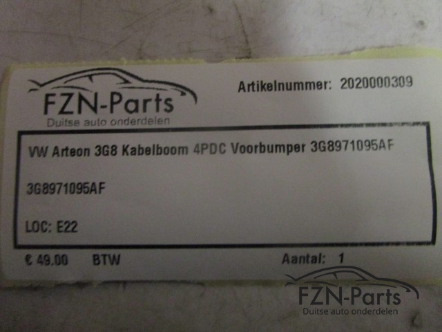 VW Arteon 3G8 Kabelboom 4PDC Voorbumper 3G8971095AF