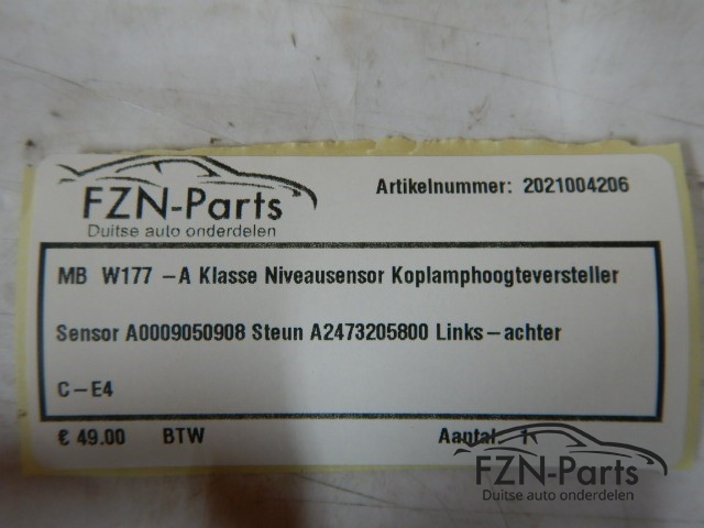 Mercedes-Benz W177 A-klasse Niveausensor Koplamphoogteversteller