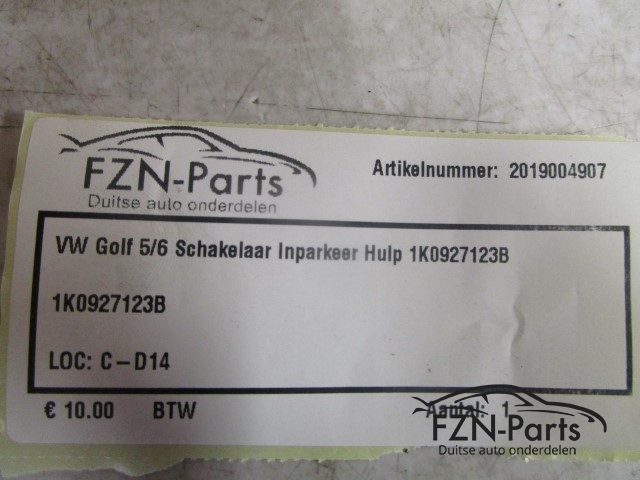 VW Golf 5/6 Schakelaar Inparkeer Hulp 1K0927123B