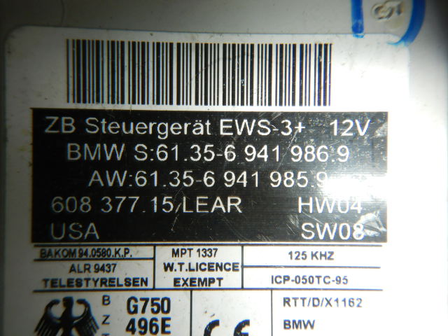 BMW Z4 E85 Comfort Module 608 377 15