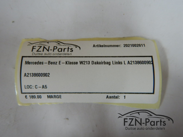 Mercedes-Benz E-Klasse W213 Dakairbag Links L A2138600902