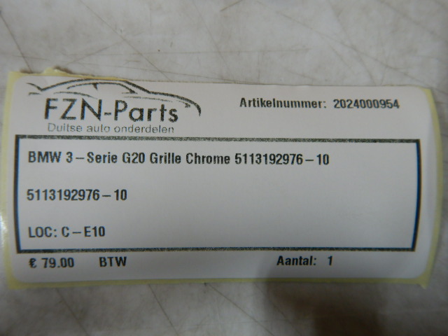 BMW 3-Serie G20 Grille Chrome 5113192976-10