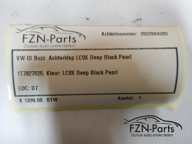 VW ID Buzz Achterklep LC9X Deep Black Pearl