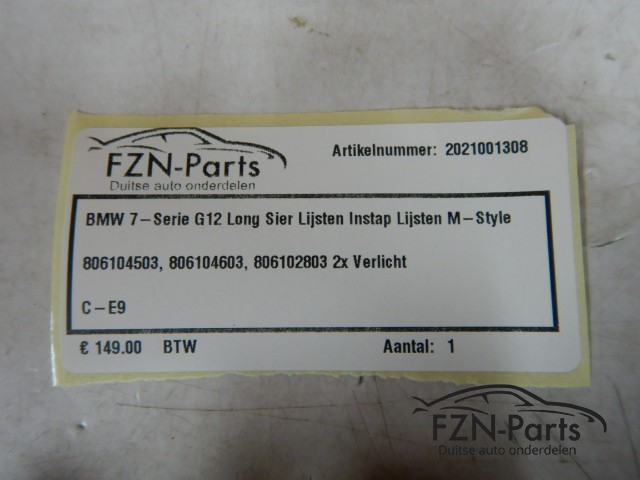 BMW 7-Serie G12 Long Sier Lijsten Instap Lijsten M-Style