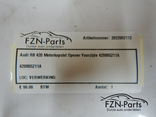 Audi R8 420 Motorkapslot Opener Voorzijde 420805211A