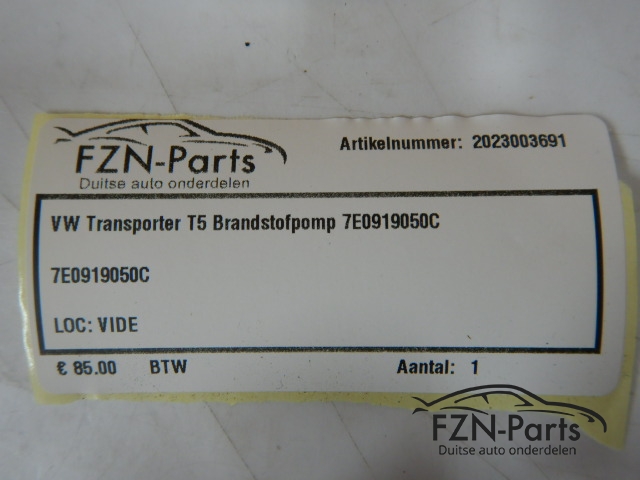 VW Transporter T5 Brandstofpomp 7E0919050C
