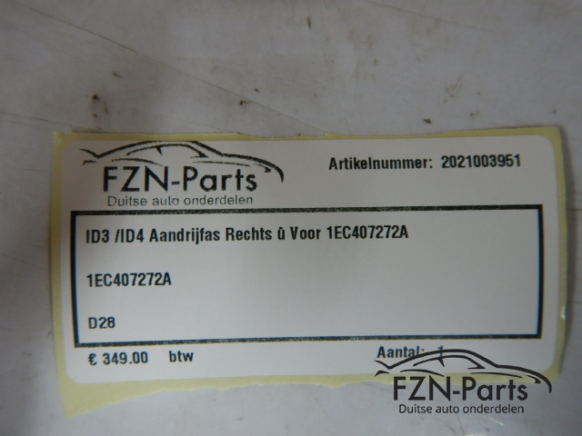 VW ID3/ID4 Aandrijfas Rechts-voor 1CE407272A