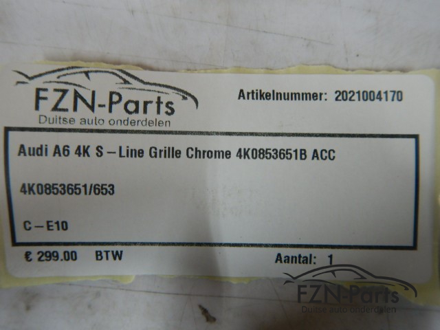 Audi A6 4K S-Line Grille Chrome 4K0853651AB ACC