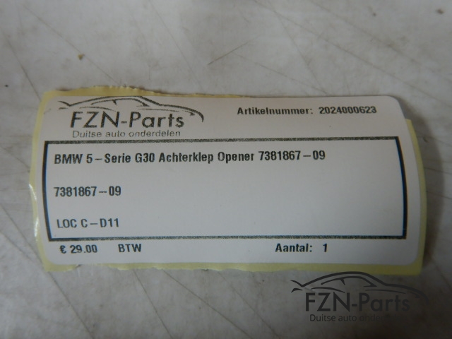 BMW 5- Serie G30 Achterklep Opener 7381867-09