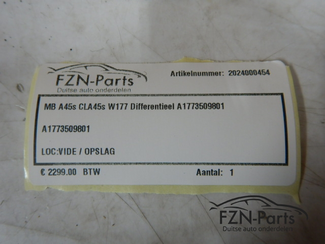 Mercedes Benz A45S CLA45s W177 Differentieel A1773509801