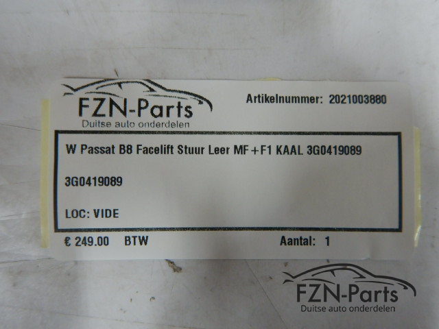 VW Passat B8 Facelift Stuur Leer MF + F1 KAAL 3G0419089