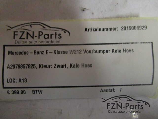 Mercedes-Benz E-Klasse W212 Voorbumper Kale Hoes