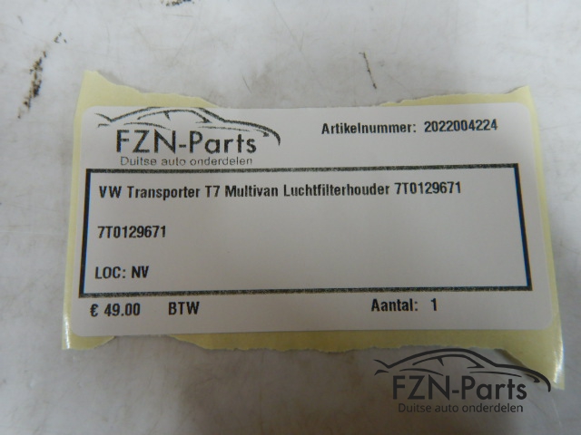 VW Transporter T7 Multivan Luchtfilterhouder 7T0129671