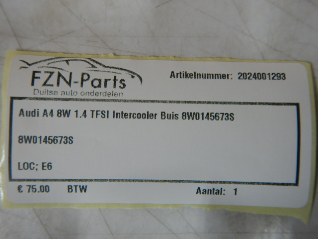 Audi A4 8W 1.4 TFSI Intercooler Buis 8W0145673S