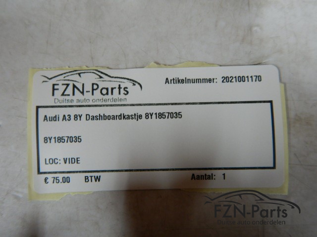 Audi A3 8Y Dashboardkastje 8Y1857035