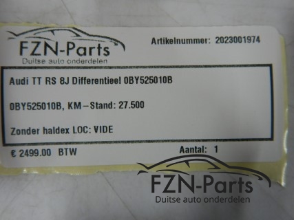 Audi TT RS 8J Differentieel 0BY525010B