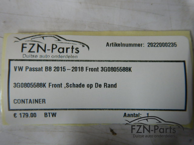 VW Passat B8 2015-2018 Front 3G0805588K