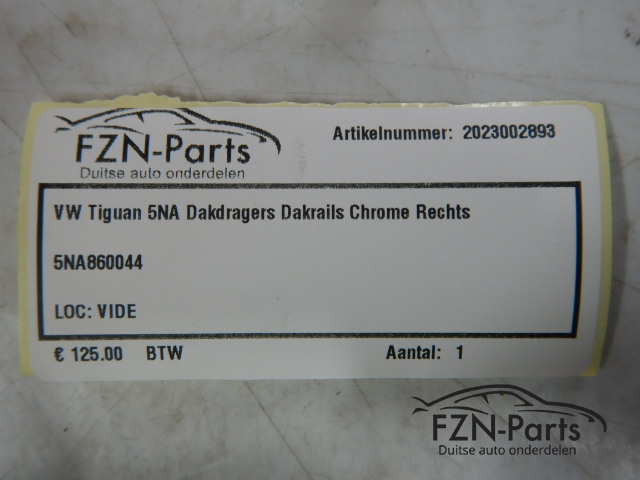 VW Tiguan 5NA Dakdragers Dakrails Chrome Rechts