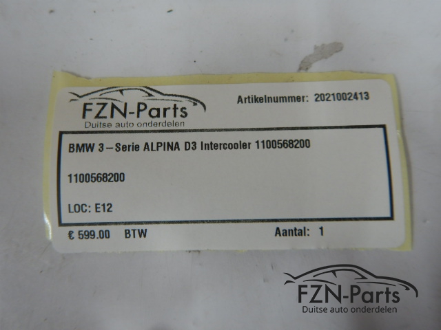 BMW 3-Serie ALPINA D3 Intercooler 1100568200