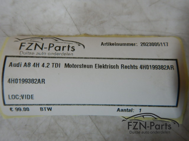 Audi A8 4H 4.2 TDI Motorsteun Elektrisch Rechts 4H0199382AR