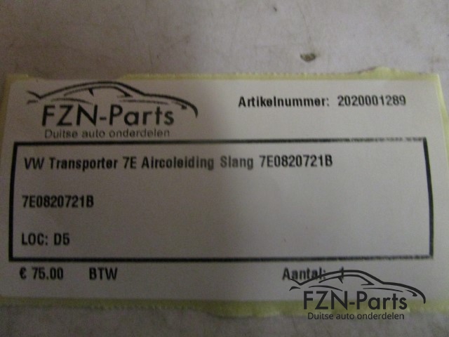 VW Transporter 7E Aircoleiding Slang 7E0820721B