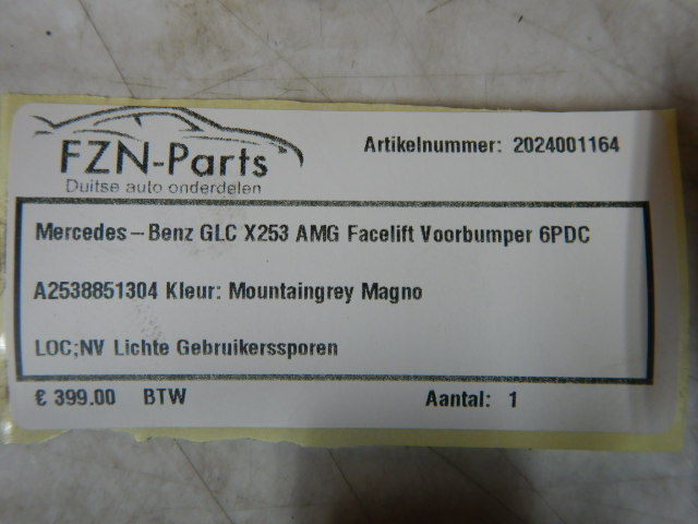 Mercedes-Benz GLC X253 AMG Facelift Voorbumper 6PDC 