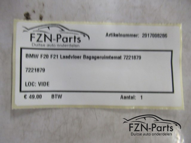 BMW F20 F21 Laadvloer Bagageruimtemat 7221879