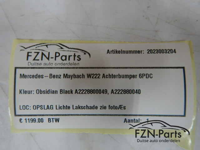 Mercedes-Benz Maybach W222 Achterbumper 6PDC