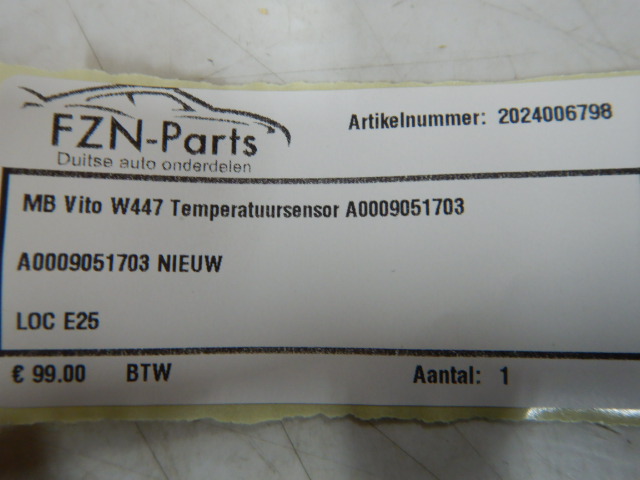 Mercedes-Benz Vito W447 Temperatuursensor A0009051703