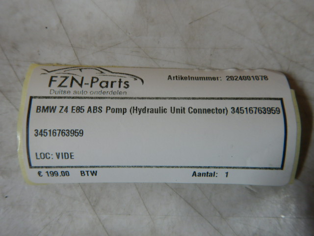 BMW Z4 E85 ABS Pomp (Hydraulic Unit Connector) 34516763959
