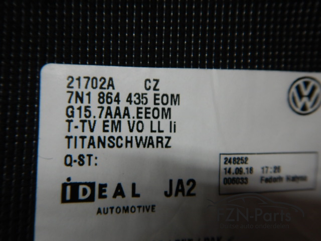 VW Sharan 7N Mattenset 7N1864436 Voorzijde