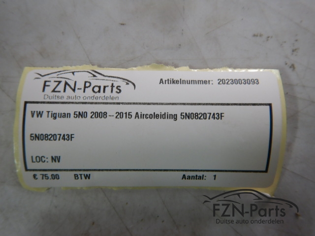 VW Tiguan 5N0 2008 - 2015 Aircoleiding 5N0820743F