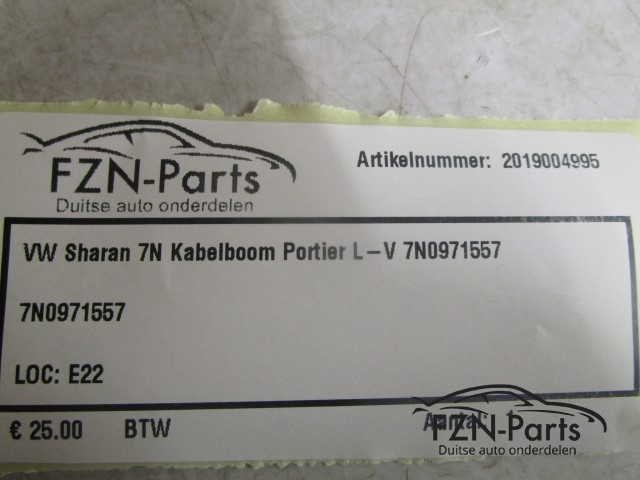 VW Sharan 7N Kabelboom Portier Links-Voor 7N0971557