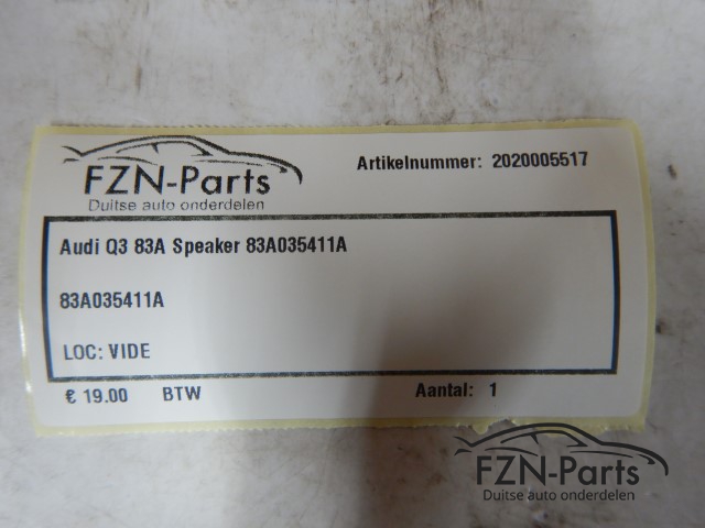 Audi Q3 83A Speaker 83A035411A