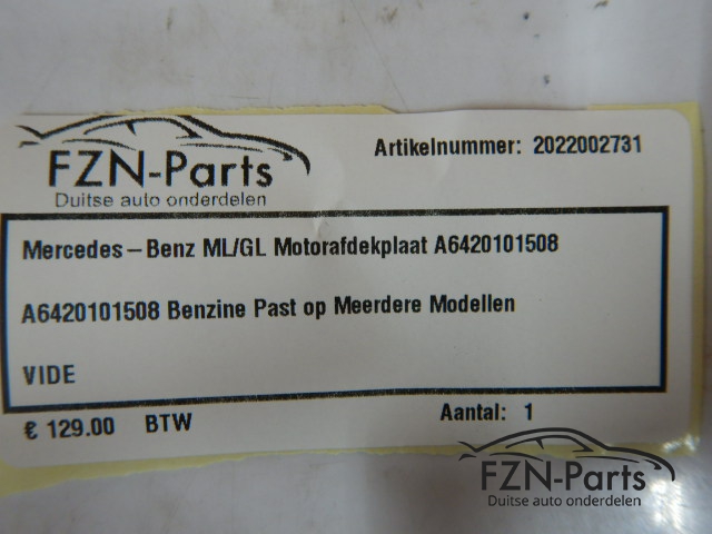Mercedes-Benz ML / GL-Klasse Motorafdekplaat A6420101508