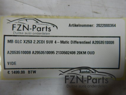 Mercedes-Benz GLC X253 2.2CDI SUV 4-Matic Differentieel A2053510008