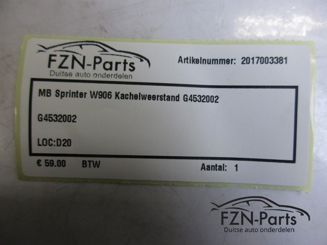 Mercedes-Benz Sprinter W906 Kachelweerstand G4532002