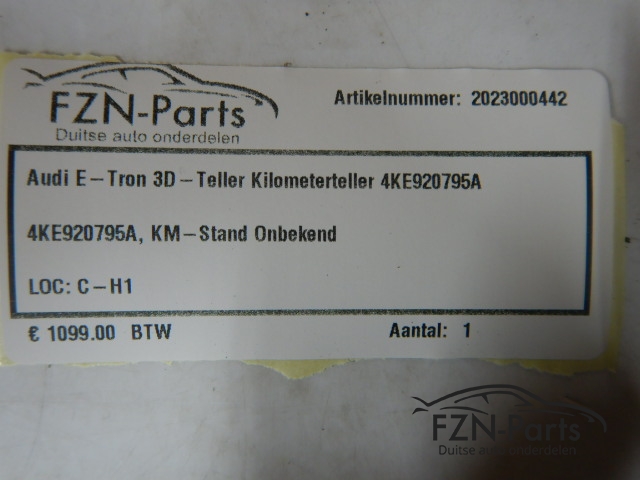 Audi E-Tron 3D-Teller Kilometerteller 4KE920795A