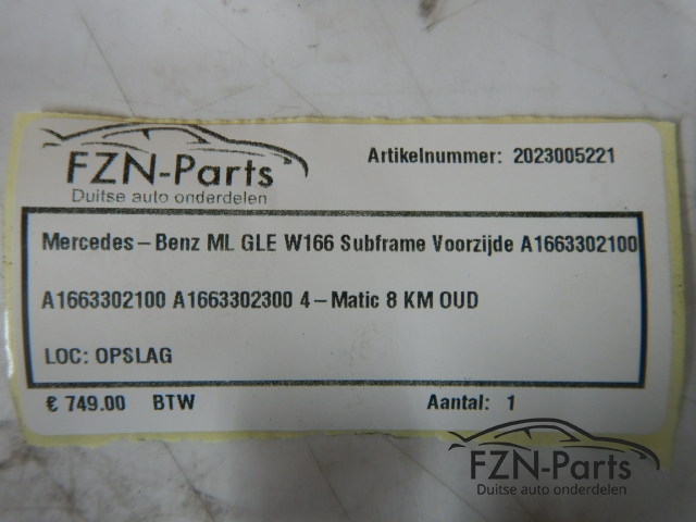 Mercedes-Benz ML GLE W166 Subframe Voorzijde A1663302100