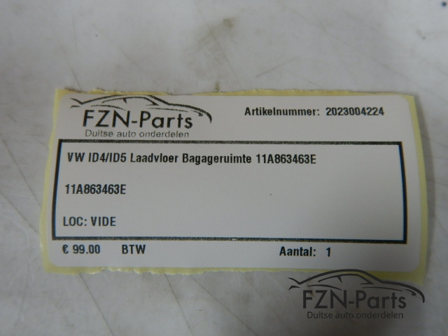 VW  ID4 / ID5 Laadvloer Bagageruimte 11A863463E