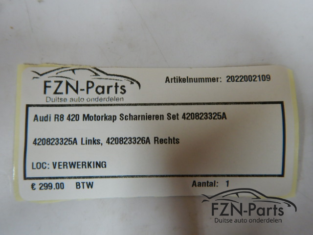 Audi R8 420 Motorkap Scharnieren Set 420823325A
