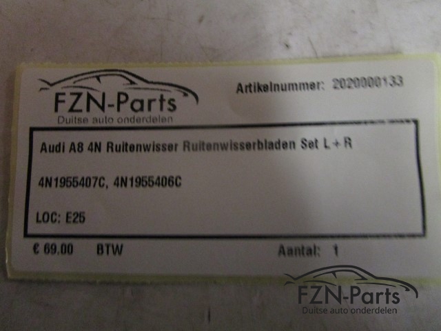 Audi A8 4N Ruitenwisser Ruitenwisserbladen Set L+R