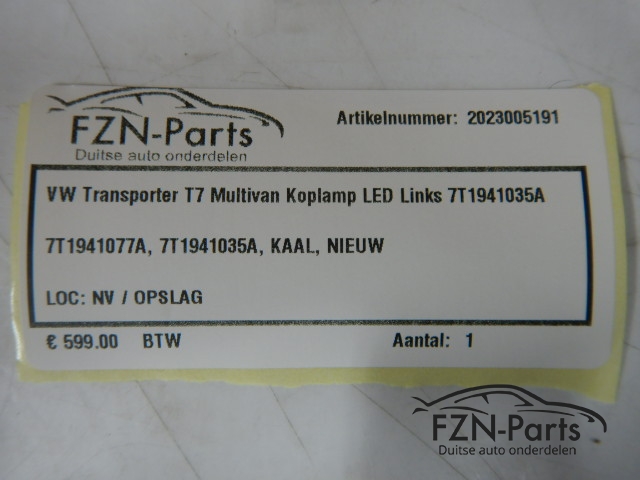 VW Transporter T7 Multivan Koplamp LED Links 7T1941035A